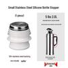 Insulated Thermos Lid with Silicone Cork and Wooden Top for Hot Water Bottles
