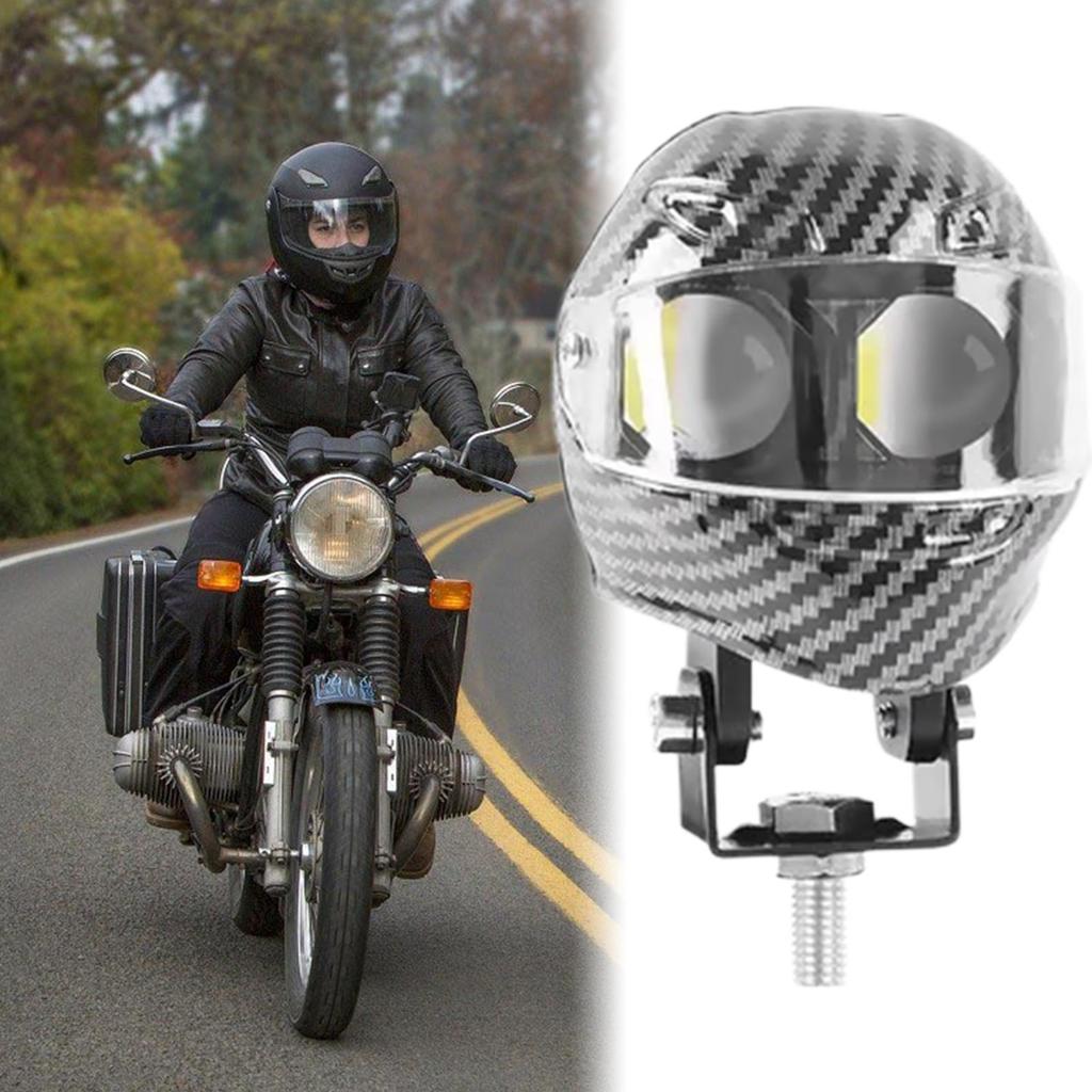 Motorcycle Fog Lights Helmet-Style LED Motorcycle Auxiliary Light Motorbike Driving Spotlight for Scooter ATV Offroad Dirt