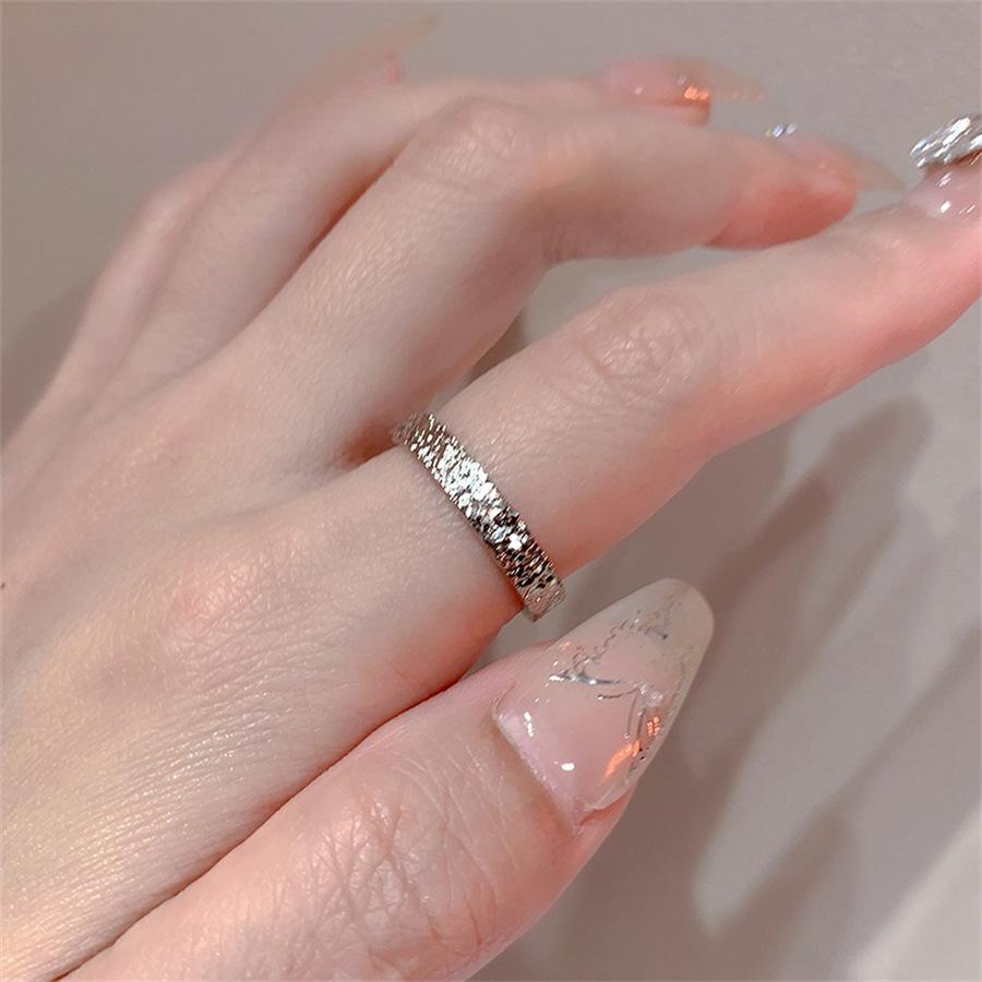 925 Sterlingsilber Damen Offener Bandring - Nicht anlaufend, Vielseitiger kleiner Fingerring, High-End Modedesign
