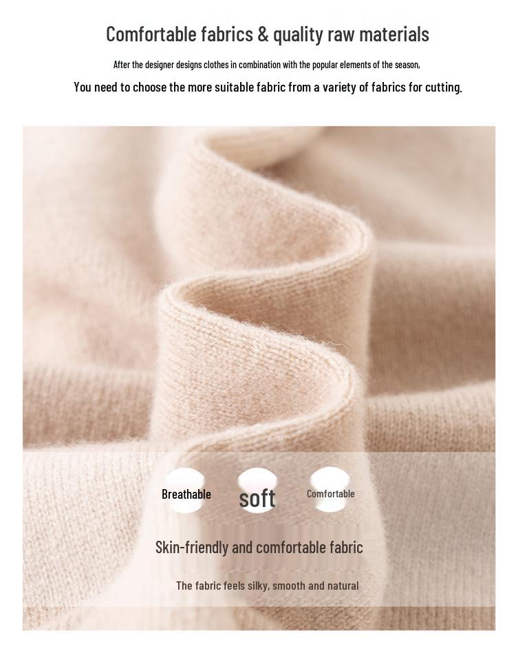 100% Pure Wool Women's Embroidered Round Neck Knitted Sweater - Autumn/Winter Fashion, Loose Fit, Plus Size