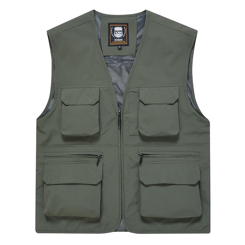 New Men's Multi-pocket Outdoor Casual Photography Fishing Vest Large Size Waistcoat
