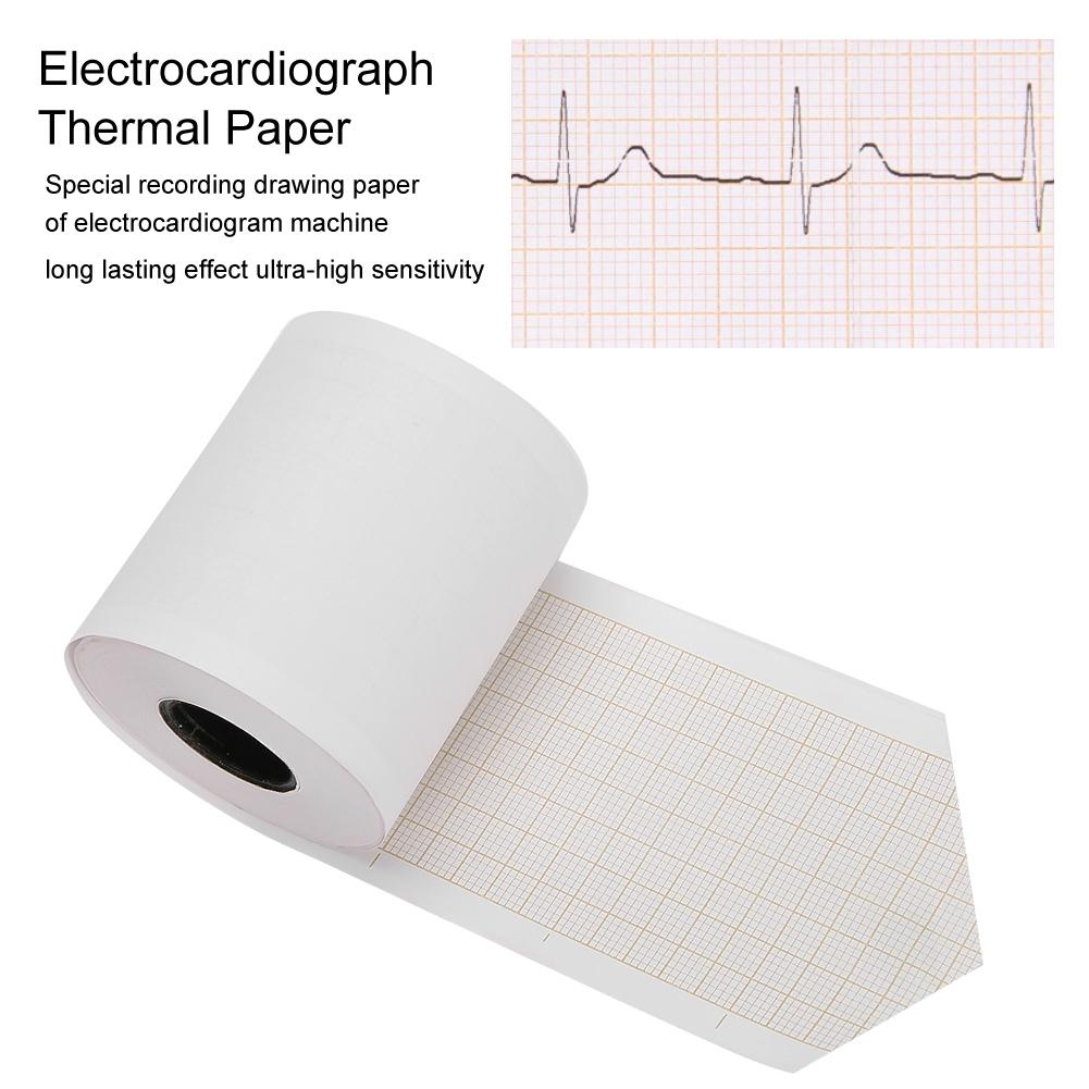 10 Stück Elektrokardiograph Thermopapier Elektrokardiograph Maschine Druck Zeichenpapier 50mm x 20m