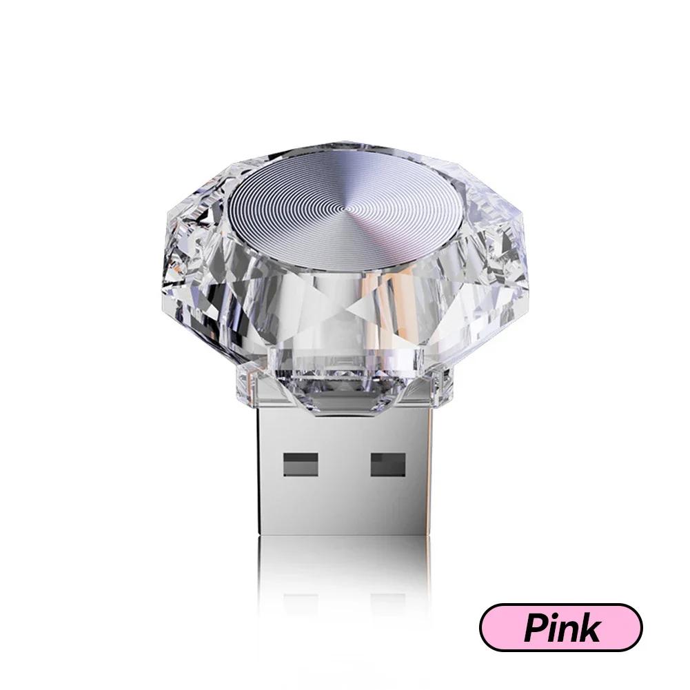 Tragbares Auto-USB-Umgebungslicht, Mini-LED-dekorative Atmosphärenlampen für Auto-Innenraumumgebungslicht, Computerlicht, Plug & Play