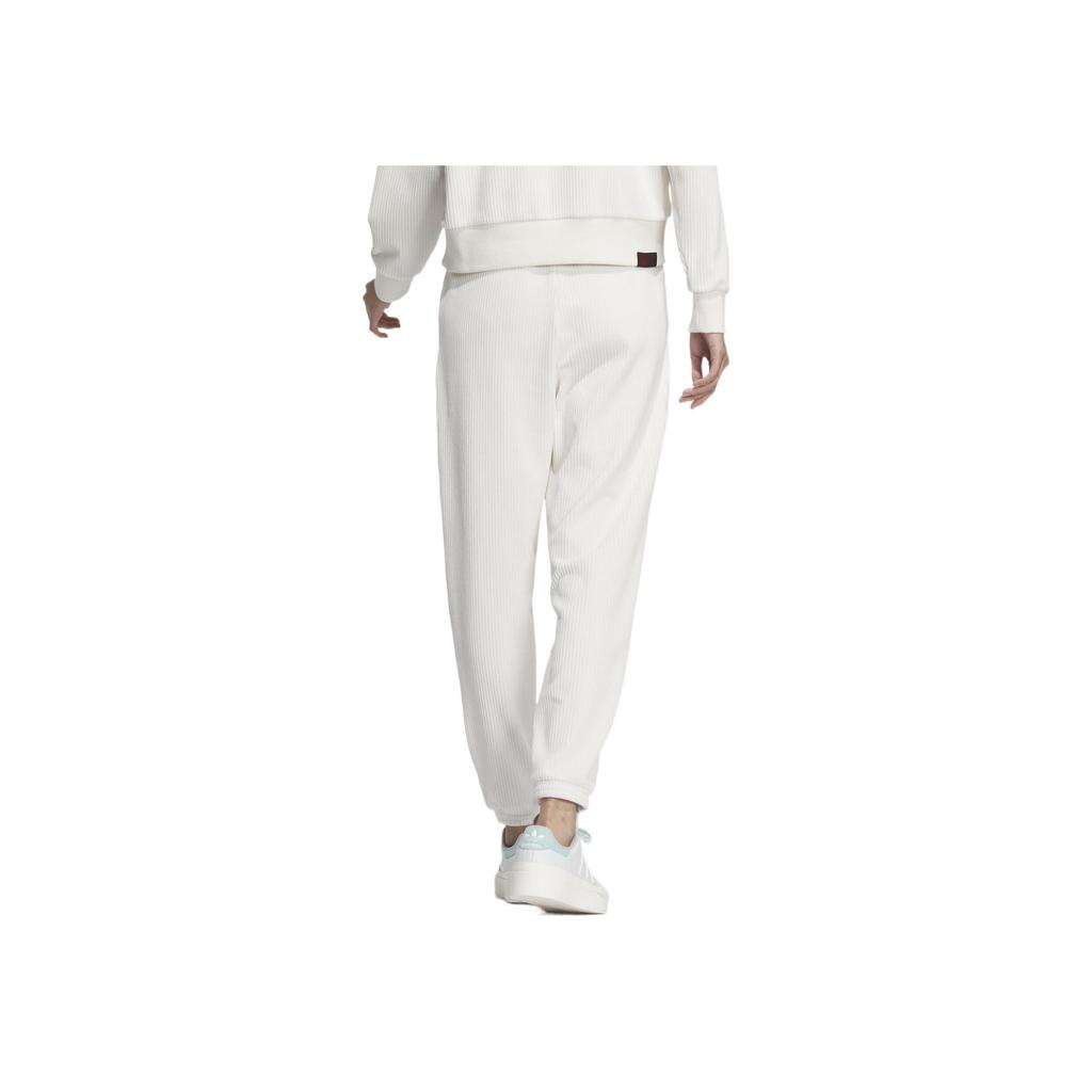 Adidas Originals Trefoil Solid Color Logo Embroidery Drawstring Casual Sport Pants Women Bottoms White HY7270