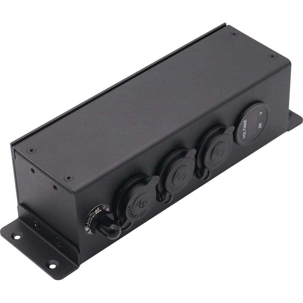 Car Power Supply Socket Box Voltmeter Charger Multi-function Power Box With Independent Switch Control Acesssories