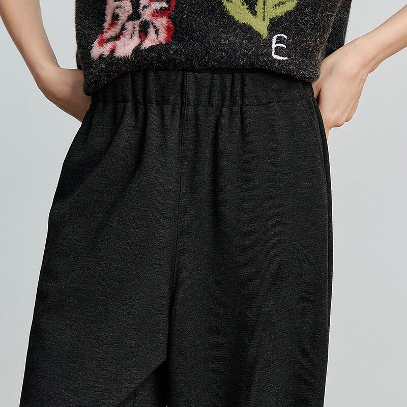 Chuyu Women's Soft Cotton Fold-Cuff Ankle Pants