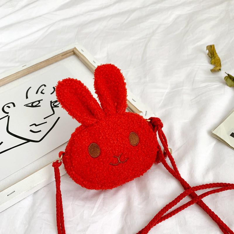 Cute Soft Plush Rabbit Shoulder Bag For Kids Lightweight Mini Design Perfect For Young Girls