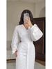 2025 European & American Elegant Women's Long Sleeve Summer Dress with Casual Long Skirt