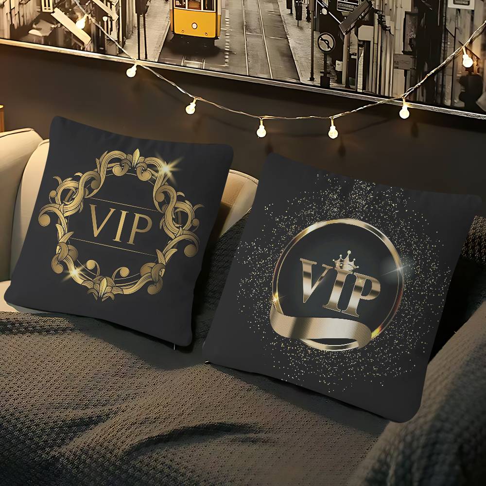 V-VIP Mitglieder Kissenbezug Abnehmbarer Waschbarer Kissenbezug – Ganzjährig Weiches Leinen