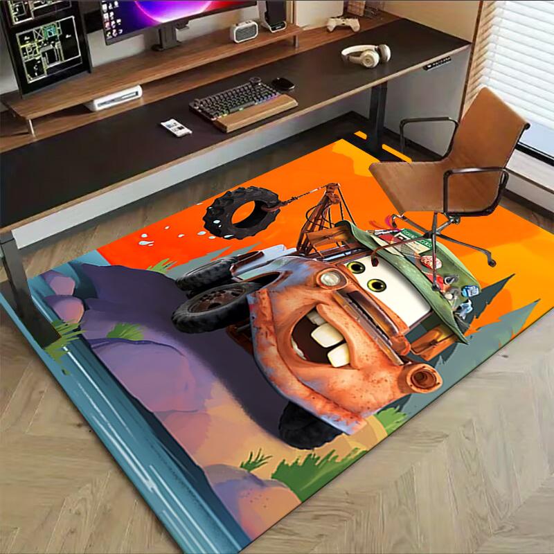 Rusty Tow Truck Adventure Carpet For Playroom Bedroom Living Room Sofa Home Decorkids Game Area Rug Nonslip Floor Mat