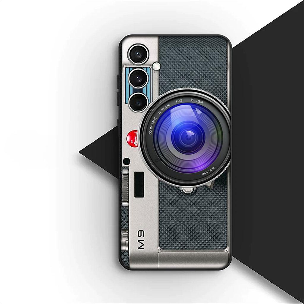 Phone Cover for Samsung Galaxy S22 S21 S20 FE Ultra Plus A07 A17 A15 A16 A25 A57 A37 Case Retro Camera Vintage Cassette Tape