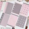 Æstetisk 6-huls ringbind påfyldningspapir 60 ark 6 designs M5 løse ark planlæggerindsats Pink Brun Journal sider