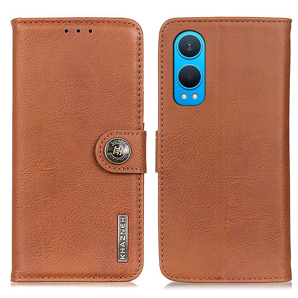 For OnePlus Nord CE4 Lite 5G/Oppo K12x 5G (China) Case Cowhide Texture Leather Wallet Stand Cover