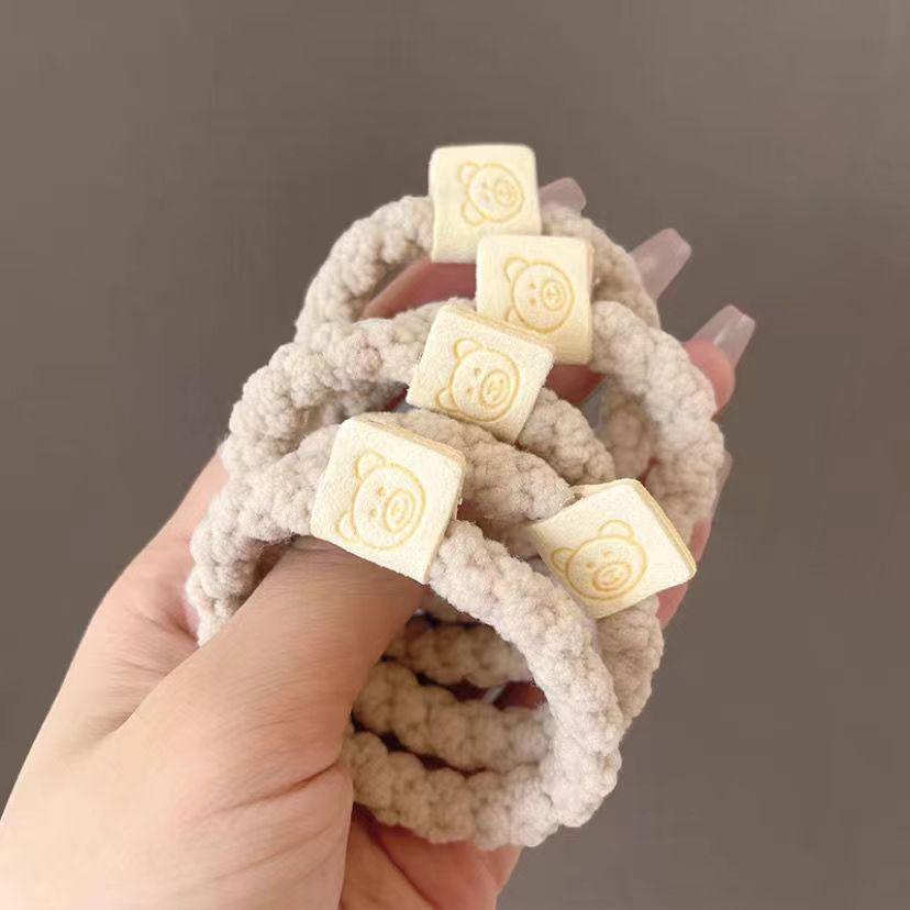 Elastisches Plüsch-Haargummi mit Bären-Design
