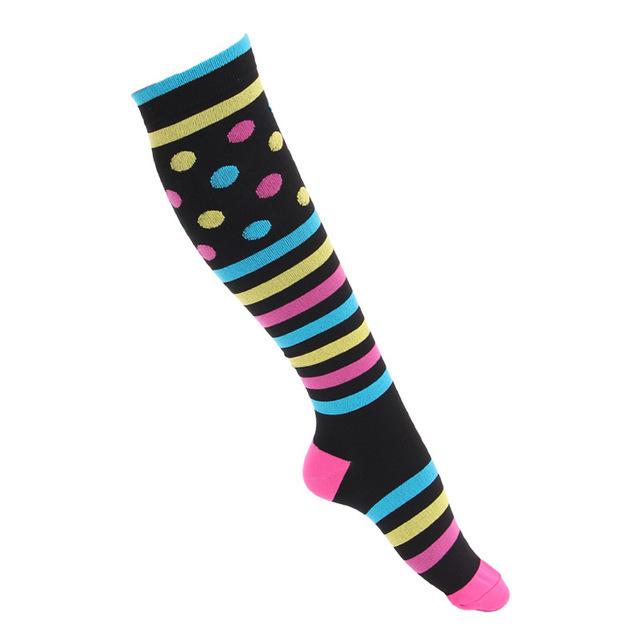 Latest Pressure Lower Limb Warmers 30 Mmhg Female Male Golfs Legging Socks Animal Fruit Prints Outdoor Athletic Running Lengthy Pressure Long Socks