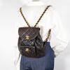 Chanel Matelasse Backpack Daypack A10177 ChainBackpack COCO Mark Black Lambskin Women Used