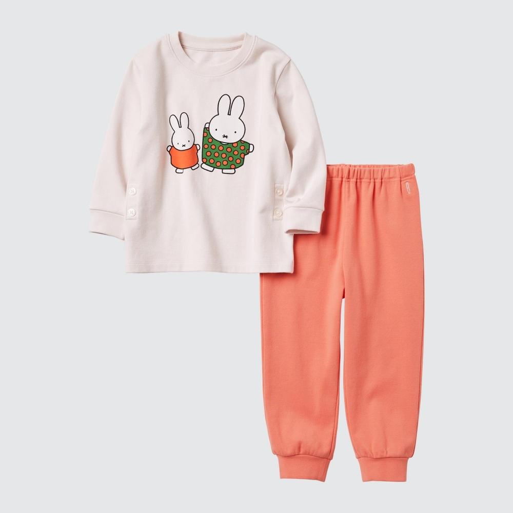 

UNIQLO BN Picture Book Боди с длинным рукавом E 21 LIGHT ORANGE/BABY 100