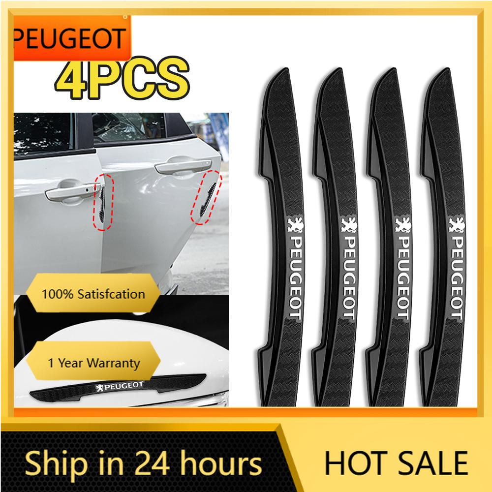 

Car Sticker 2025 Hot 4pc Rubber Car Door Edge Protector Stickers Anti Collision Strips For Peugeot 206 307 308 3008 207 208 407
