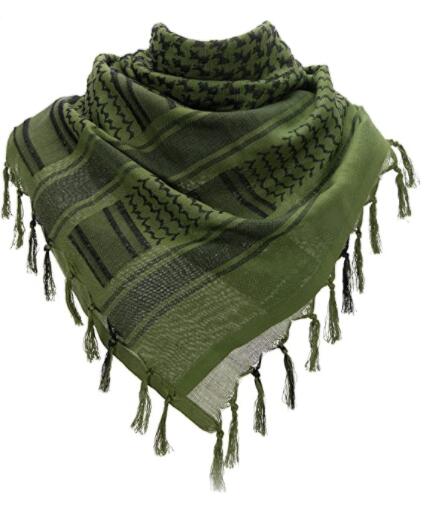 136X133Cm Tactical Desert Shemagh Keffiyeh Arab Tessel Scarf Wrap Outdoor Windproof Dustproof Face Protective Scarf Men Women