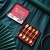 Christmas Spoon 4 Piece Stainless Steel Spoon Christmas Tableware Set Coffee Tea Dessert Soup