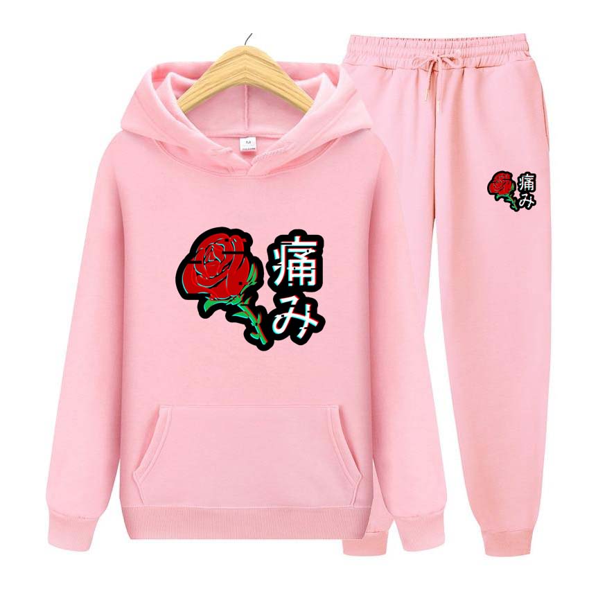 Pánské teplákové soupravy Květinový potisk Mikina Mikina s dlouhým rukávem Mikina na jogging Kalhoty Patchwork Fitness Run Suit Oblečení