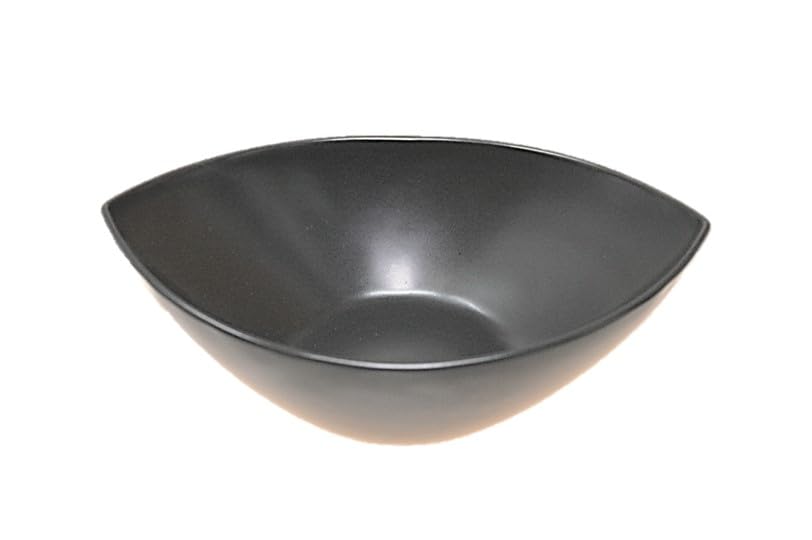 Set of 3 Matte Black Leaf 18cm x Cafe Western Made in Mino Matte ACS WEB SHOP Bowls, 13cm, Newborn, Tableware, Tableware, Porcelain, Pottery, Japan,