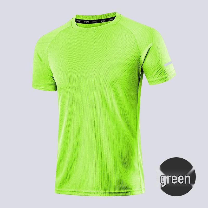 Men's Quick-Dry Loose Fit Sports T-Shirt - Breathable, Sweat-Wicking, Plus Size, Short Sleeve for Summer.