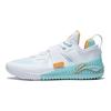 Li Ning Fury Flat Abrasion Resistant Low top Basketball Shoes Men's White Cyan ABFT019-5