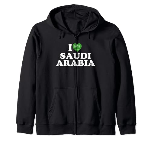 I Love Saudi Arabia Zip Hoodie