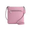 File 21 Solid Color Minimalist Letter Logo Zipper Closure Cross Grain Leather Shoulder Crossbody Bag Small Women Bags Silver Tulip CE871-SVQU