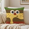 Cute Illustration of Hamburger Fries and Pizza Cushion Cover Pillowcase Antidustmite Living Room Sofa Decor Cushion Room