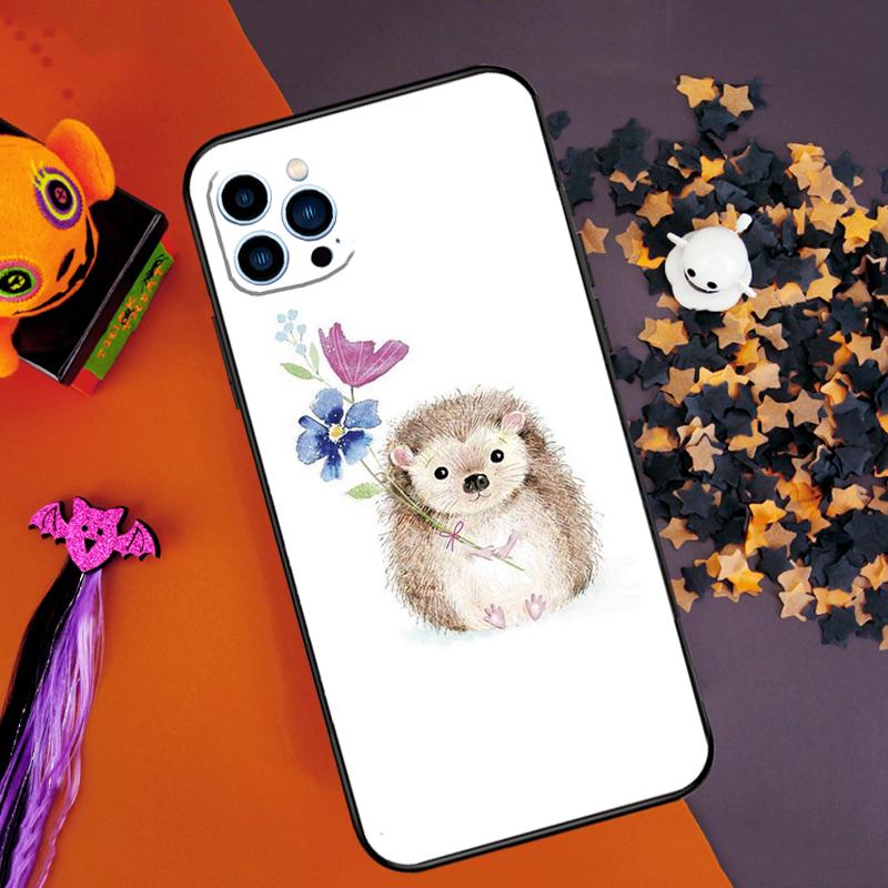 Animal Hedgehog Bumper Case For iPhone 16 15 14 Pro Max 11 12 13 Pro Max Mini XR 16e 16 15 Plus Phone Cover
