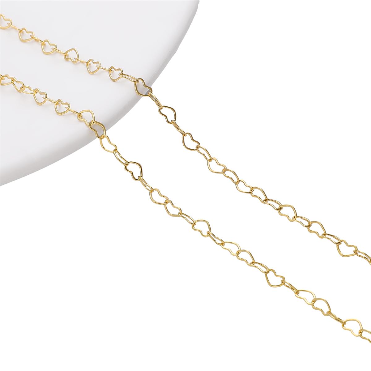 

Медная цепочка в форме сердца длиной 1 метр для изготовления ювелирных изделий своими руками, аксессуары для рукоделия 3.5mm