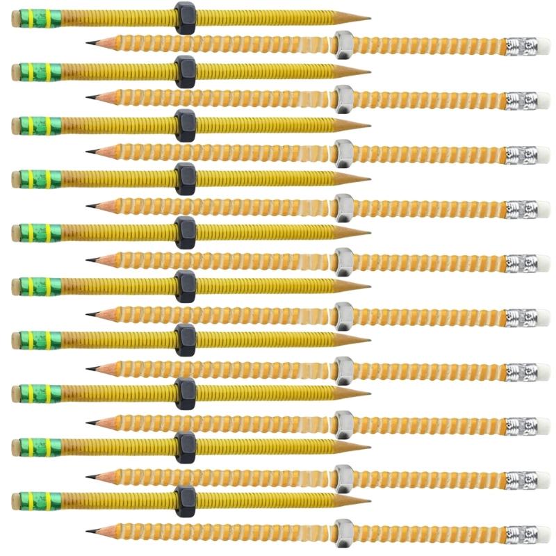 Quiet Wooden Threaded Pencil With Rotating Metal Nut Design For Classroom Concentration Focusing Aid Stress Relief Tool