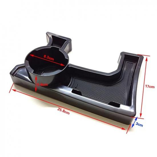 Car Gear Shift Storage Box Organizer Tray Cup Holder Knob Lever Shifter Boot Mat