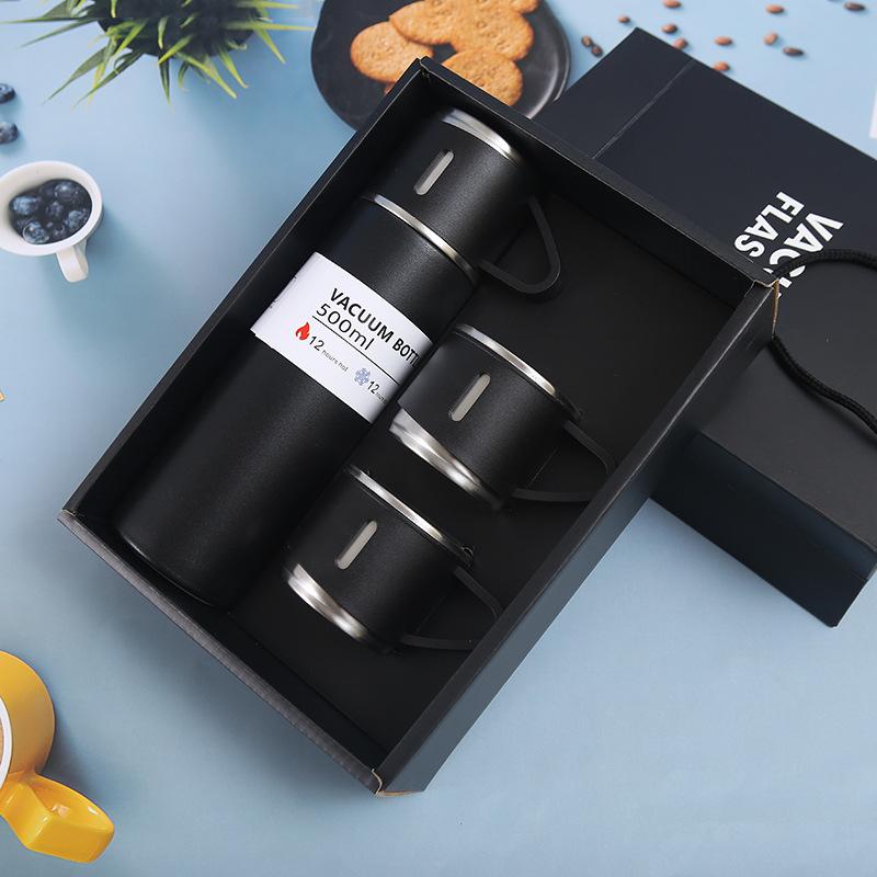 High Quality 500ml Stainless Steel Vacuum Thermos Flasks Coffee Tumbler Water Bottle Gift Set 500