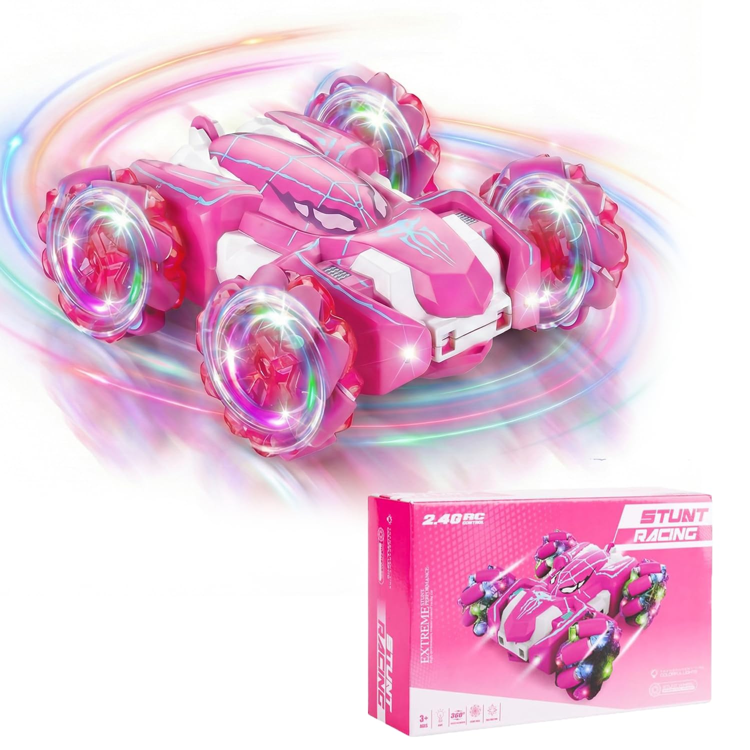 Popular Spider Remote Control Car for Kids, 360-Degree Rotation, 4WD Off-Road, All-Terrain, IndoorOutdoor Use, with LED Lights, Perfect as a