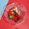 Japanese Hammered Petal Glass Dessert Plate Set
