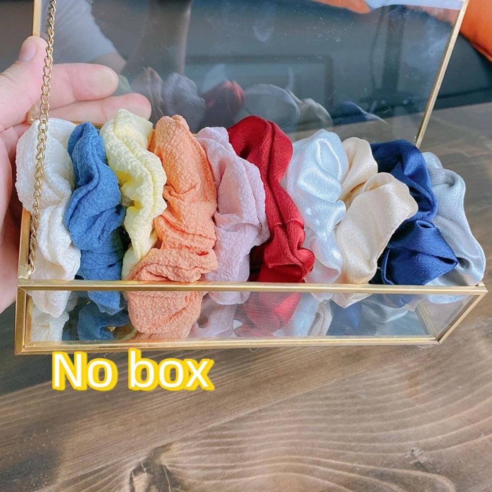 10Pcs Plaid Pattern Hair Scrunchies Cute Hair Bands Large Intestine Hair Tie For Women