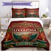 3pcs Duvet Cover Set (1*Duvet Cover + 2*Pillowcase, Without Core), Liverpool Football Club Print Soft All‑Season Bedding Set, Home Bedroom Decor Gift