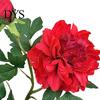 Elegant Home Floral Accents Artificial Peony Flower, Realistic 2 Heads Faux with 1 Bud, 29.9" Fake Silk Flower Arrangement Bouquet Stem for