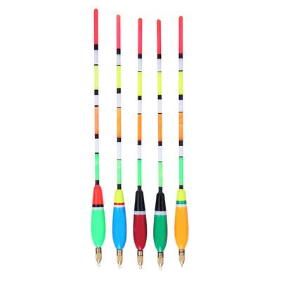 5PCS Multiple Color Balsa Wood Fishing Float Bobber Bite Indicator Angling Equipment(3+2g )