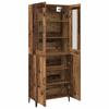 Highboard 2 pcs Reclaimed Wood Wood Based Material