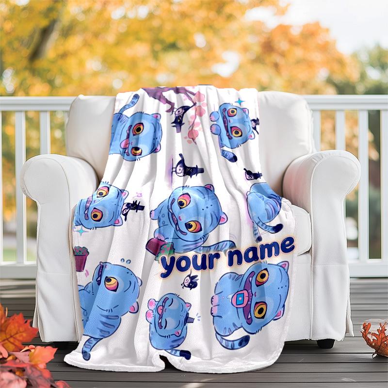 Customiz Name Personality K-Pop Demon Hunters Blanket Soft&Warm Office Bed Travel Lunch Break Blanket,Gift All Seasons
