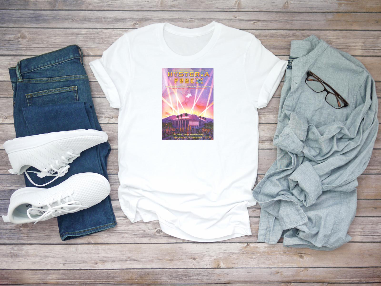 Hysteria Pure Poster Short Sleeve White Men T-shirt D402 S