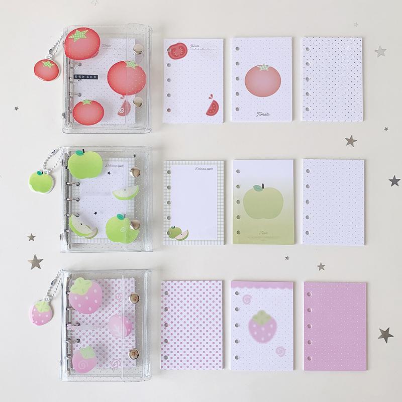 Colorful Transparent Binder Loose Cover Journal Sketchbook Office Supplies Accessories