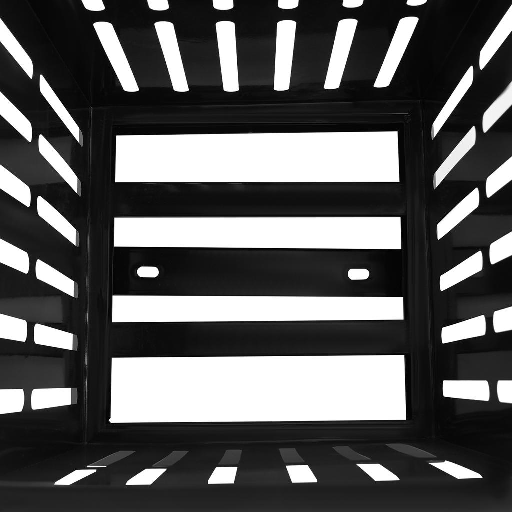 Outdoor Trash Can with Ashtray 40Gal, Stainless Steel Commercial Garbage Bin Double Door Lockable for Park Street Office