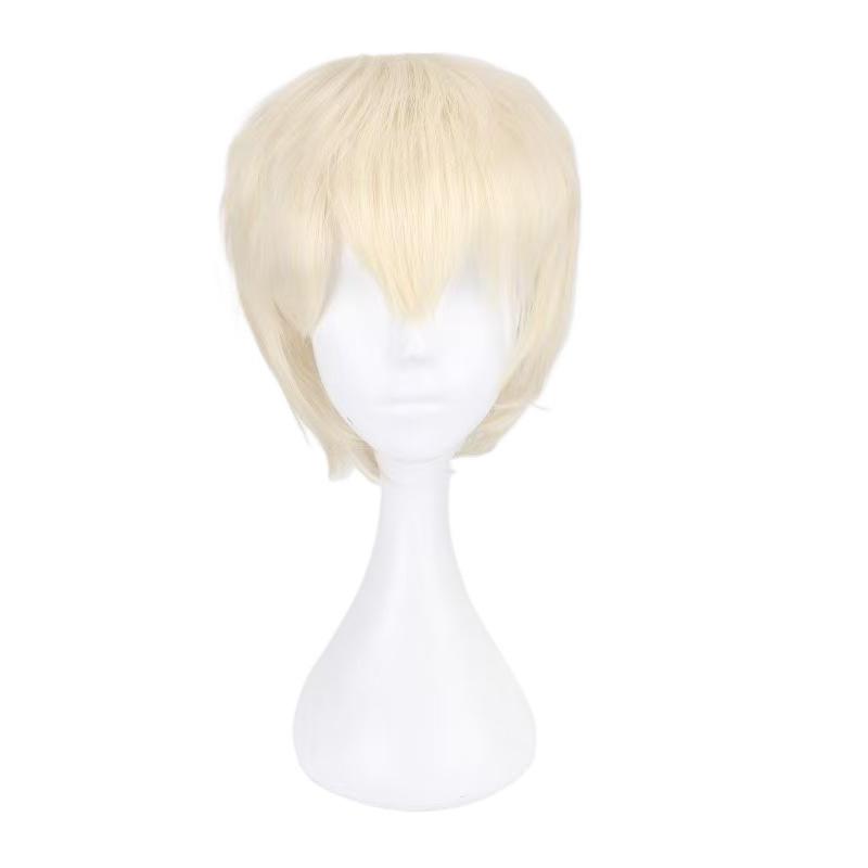 Cos Short Black Cosplay Wig With High Temperature Silk For Anime Costumes
