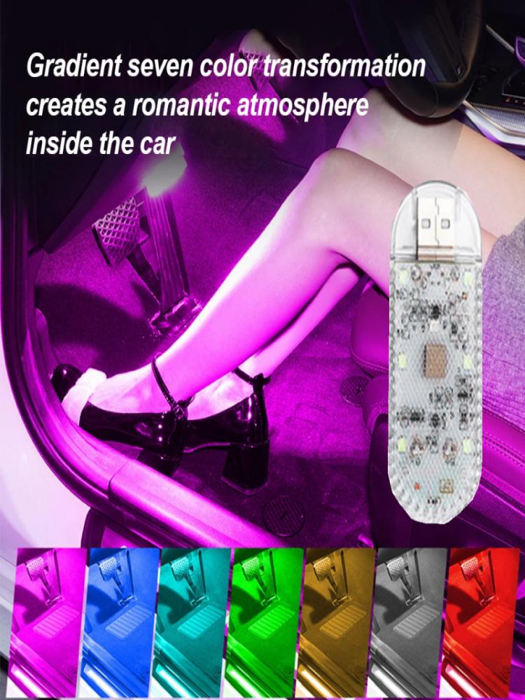 Mini LED Car Touch Light USB Charging Portable Auto Roof Ceiling Reading Night Lamp Wireless Car Decoration Light