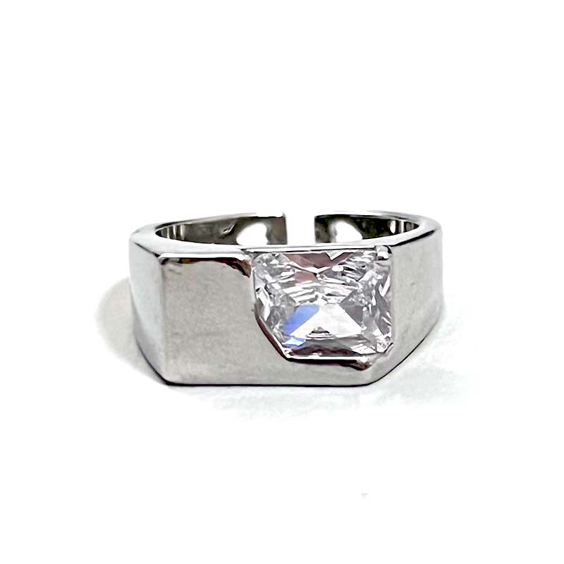 Y2K Punk Geometric Star Ring Set Irregular Crystal Silver Color Metal Cross Rings for Women New Fashion Jewelry Party Gifts